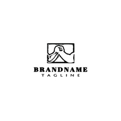 arm wrestling logo icon design template vector illustration