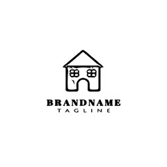 house logo template icon design vector illustration