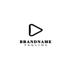 play logo icon design template vector illustration