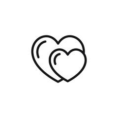 heart shaped heart icon vector illustration