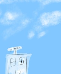 The soft cloud on the sky , feeling art