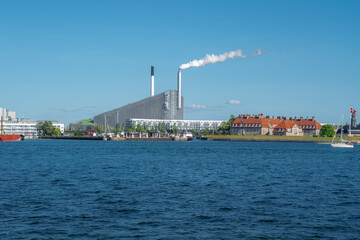 Amager Power Station (Amager Bakke) - environmental  waste-to-energy plant burns waste collected in...