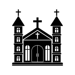 church icon, church vector, church sign, church symbol of christian place of worship