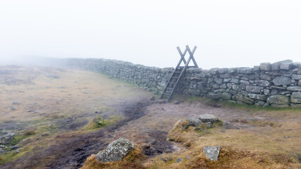 misty morning in the mountains