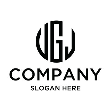 Initial letters VGJ logo design vector
