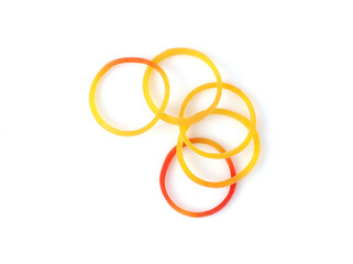 rubber band, plastic band, isolated on white background