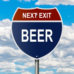 Rendered concept sign in the style of interstate freeway markers