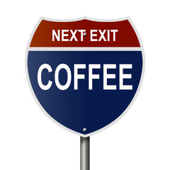 Rendered concept sign in the style of interstate freeway markers