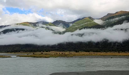 Foto op Plexiglas White scarf - Haast River, New Zealand © jerzy