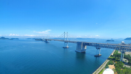 Fototapeta na wymiar 瀬戸大橋タワーからの眺め1