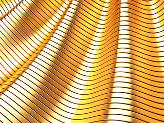 Naklejka premium Golden abstract wavy liquid background