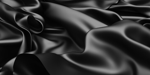Obraz premium Abstract background luxury cloth. Smooth elegant black silk or satin