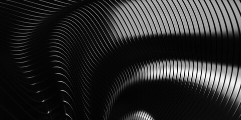 Metallic abstract wavy liquid background