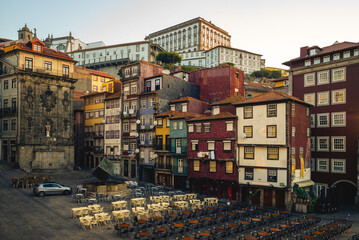 Douro riverside quarter, known as the Ribeira, in Porto, portugal
