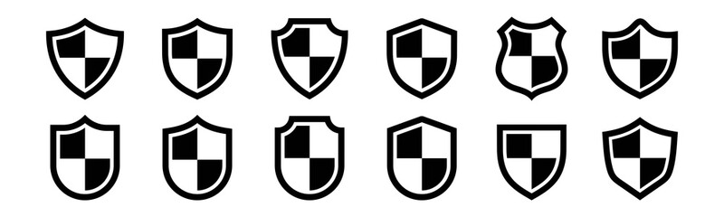 Vector graphic of shield icon collection