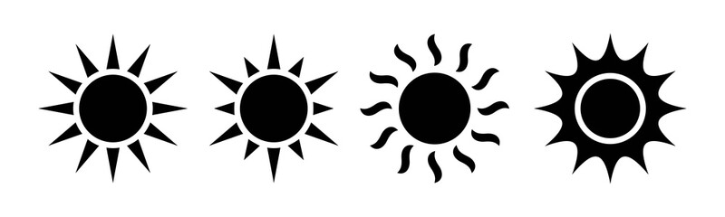 Vector graphic of sun icon colllection