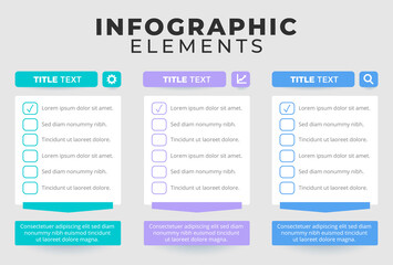 Modern infographics with four colors