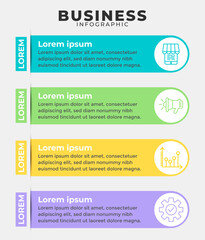 Modern infographics with four colors