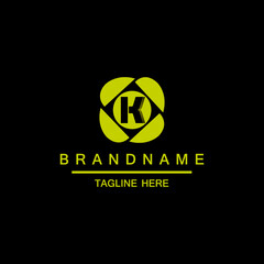 Fototapeta premium Photograph style letter K logo design template with vector illustration.