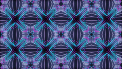 Kaleidoscope Neon VJ Loop Abstract Lines Background