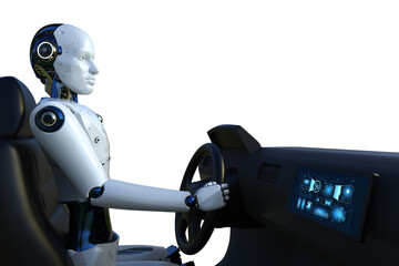 Autonomous car with cyborg driver