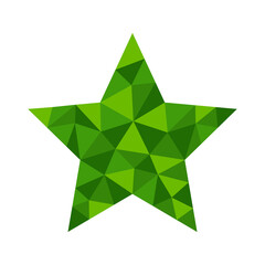 Polygonal geometric crystal star suitable for logo, symbol, button, best award.
