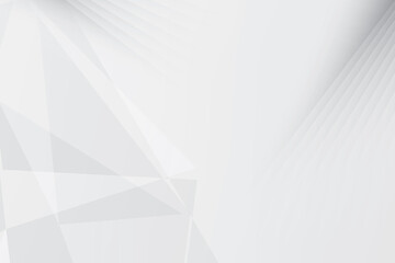 Obraz premium Abstract white and gray color, modern design background with geometric shape. Vector illustration.