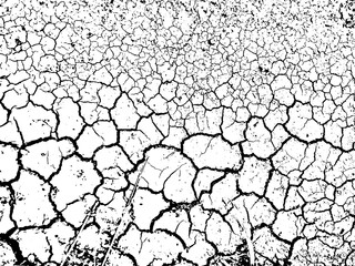  Background from cracks, scratches, chips. Cracked ground surface texture. Vector illustration.