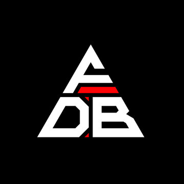 FDB triangle letter logo design with triangle shape. FDB triangle logo design monogram. FDB triangle vector logo template with red color. FDB triangular logo Simple, Elegant, and Luxurious Logo. FDB 