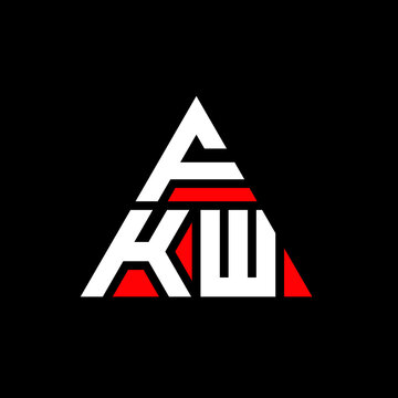 FKW triangle letter logo design with triangle shape. FKW triangle logo design monogram. FKW triangle vector logo template with red color. FKW triangular logo Simple, Elegant, and Luxurious Logo. FKW 
