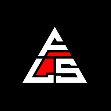 FLS triangle letter logo design with triangle shape. FLS triangle logo design monogram. FLS triangle vector logo template with red color. FLS triangular logo Simple, Elegant, and Luxurious Logo. FLS 