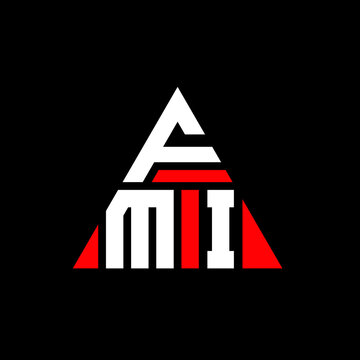 FMI triangle letter logo design with triangle shape. FMI triangle logo design monogram. FMI triangle vector logo template with red color. FMI triangular logo Simple, Elegant, and Luxurious Logo. FMI 