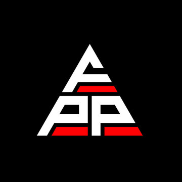 FPP triangle letter logo design with triangle shape. FPP triangle logo design monogram. FPP triangle vector logo template with red color. FPP triangular logo Simple, Elegant, and Luxurious Logo. FPP 