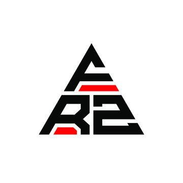 FRZ triangle letter logo design with triangle shape. FRZ triangle logo design monogram. FRZ triangle vector logo template with red color. FRZ triangular logo Simple, Elegant, and Luxurious Logo. FRZ 