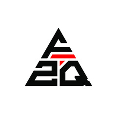 FZQ triangle letter logo design with triangle shape. FZQ triangle logo design monogram. FZQ triangle vector logo template with red color. FZQ triangular logo Simple, Elegant, and Luxurious Logo. FZQ 