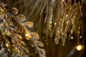 golden christmas tree