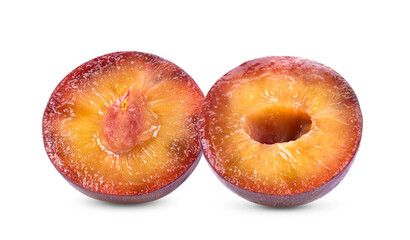 cherry plum isolated on white