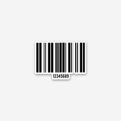 Barcode icon illustration on white background