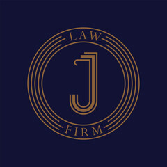 Illustrator vector graphic of j law firm logo.suitable for icons, apps or company logos that are related to the law.