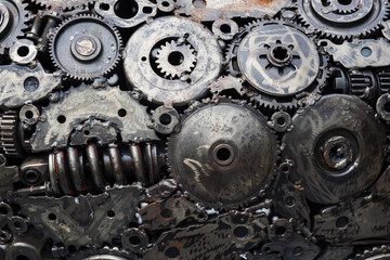 Old metal machanic part textured background