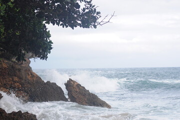 rock in the sea