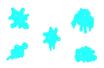 Light blue slime splatter.