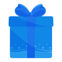 gift in winter color illustration