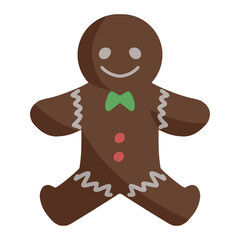 Obraz premium gingerbread in winter color illustration