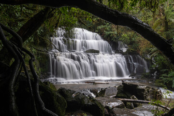 Purakaunui waterfall in the Catlins New Zealand