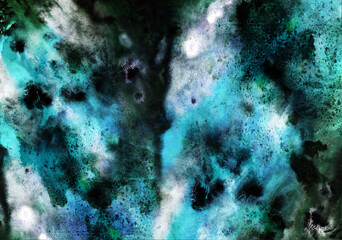 Abstract multicolor dynamic background with creative splashes and shabby brush strokes effect.