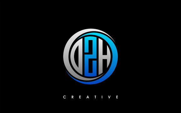 OZH Letter Initial Logo Design Template Vector Illustration