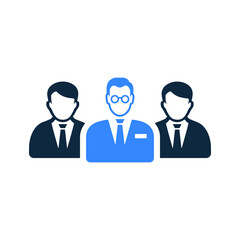 Managers, group icon. Simple editable vector design isolated on a white background.