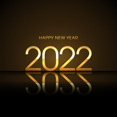 Happy new year 2022 Text Design vector.