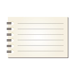 罫線　リングノート　メモ帳　背景素材